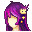 Long Purple Highlights Hair